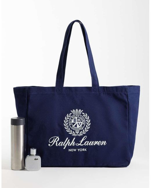 Polo Ralph Lauren Blue Large Logo Tote Bag for men