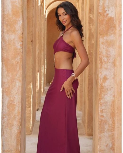 Moda Minx Brown Kamila Maxi Dress