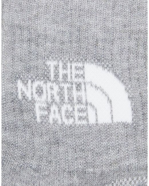 Simple dome - confezione da 3 paia di calzini bianchi, grigi e neri con logo di The North Face in White