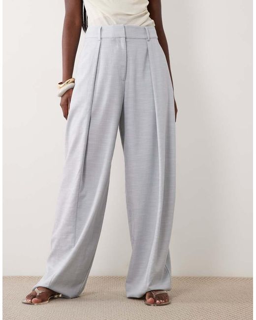 ASOS Gray Tailored Barrel Trouser