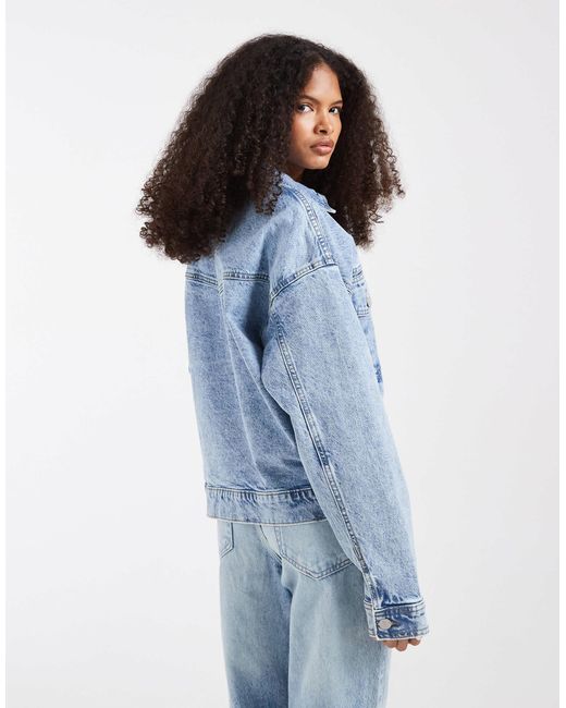 Pieces Blue Trucker Jacket