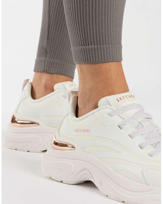 Skechers White Hazel Step N Flow Trainer