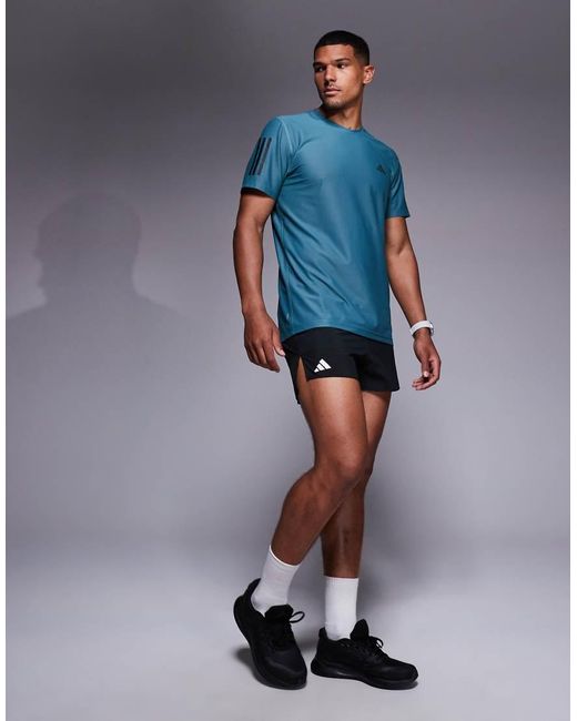 Adidas Originals Blue Adidas Running Own The Run T-shirt for men