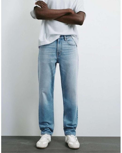 Pull&Bear White Slim Fit Jeans for men