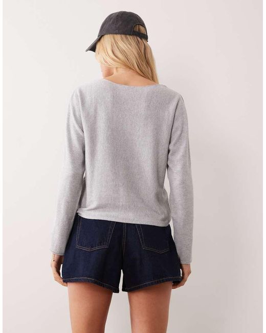 Mango Blue Teen Long Sleeve Knitted Top