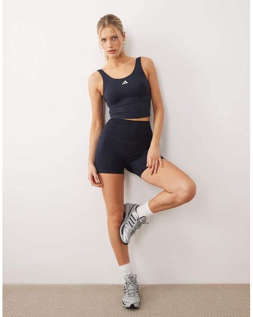 Adidas Originals Blue Adidas Sportswear Three Stripes Studios Tank Top