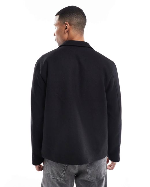 Jack & Jones – kastige jacke aus wollmix in Blue für Herren