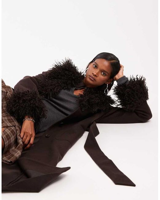 & Other Stories Brown Belted Midaxi Coat