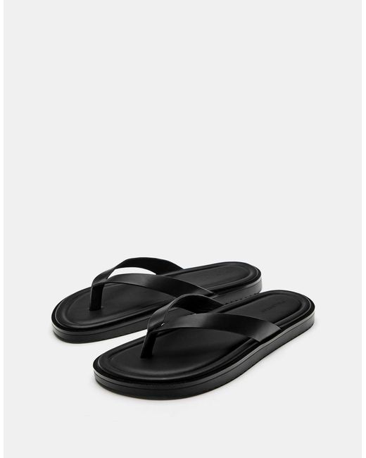 Pull&Bear – flache sandalen in White für Herren