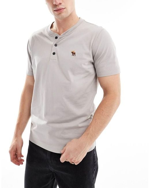 Abercrombie & Fitch Blue 5 Pack Icon Logo Henley T-shirt for men