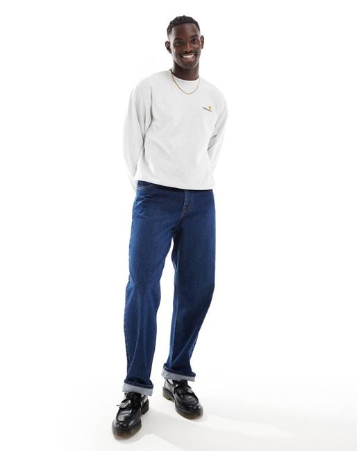 Carhartt White American Script Sweatshirt for men