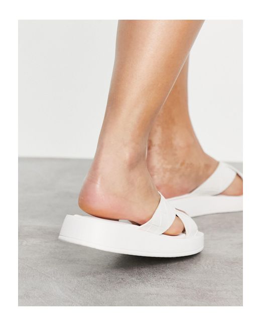 Raid Wide Fit Raid - Andina - Gevlochten Sandalen Met Brede Pasvorm En  Dikke Zool in het Wit - Lyst