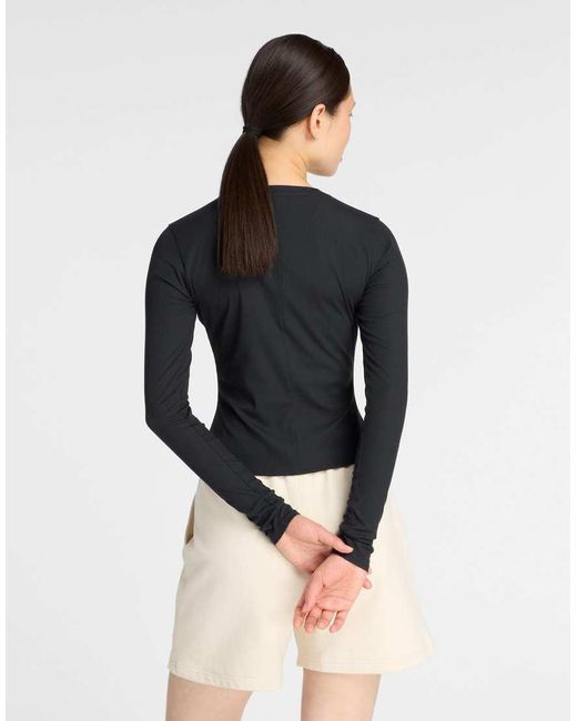 New Balance Blue Micro-Rib Long Sleeve