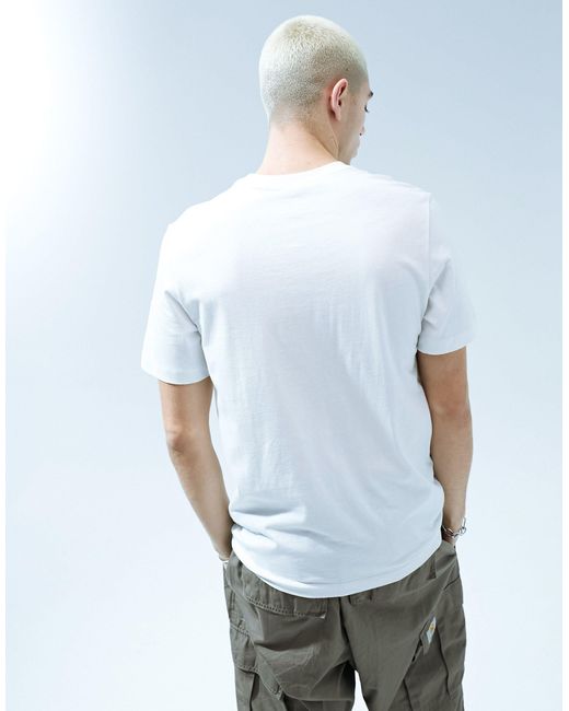 T-shirt bianca con logo sul petto di Nike in Gray da Uomo