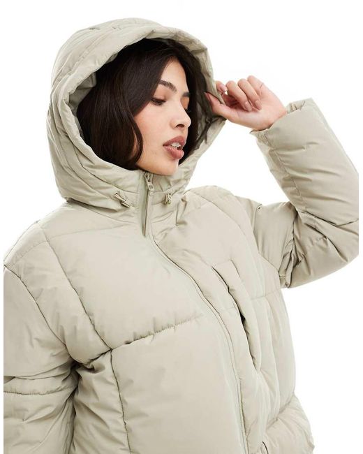 Vero Moda Oversized Gewatteerde Jas Met Lange Pasvorm in het Blue