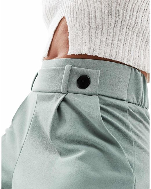 Jdy Blue High Waisted Wide Fit Tailored Trousers