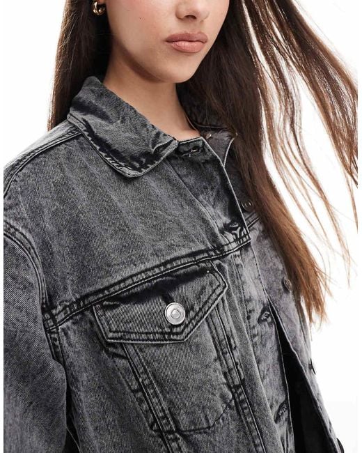 Brave Soul Black Oversized Denim Jacket