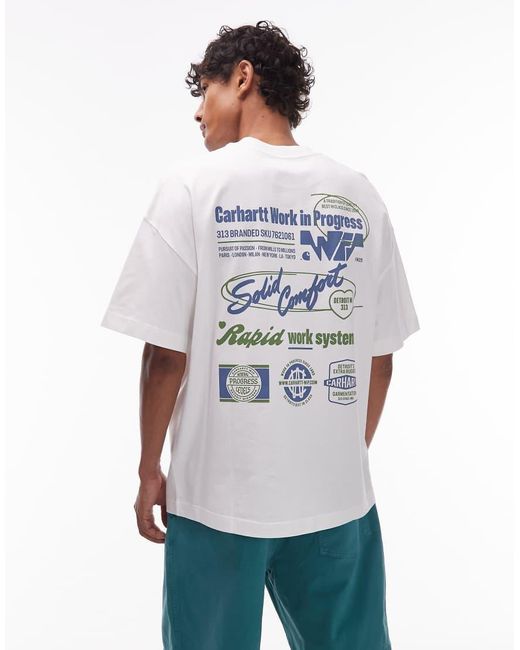 Camiseta Blanca Networks De Carhartt de hombre de color White