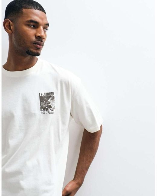 ASOS White Boxy Oversized T-shirt With Floral Back Graphic for men