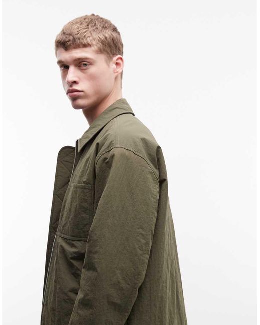 ASOS Green Harrington Jacket for men