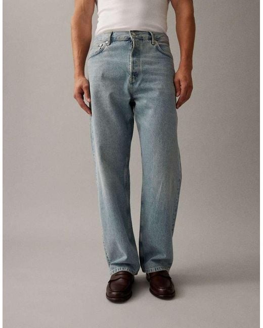 ARKET Natural Mist Low Rise baggy Wide Leg Jeans for men