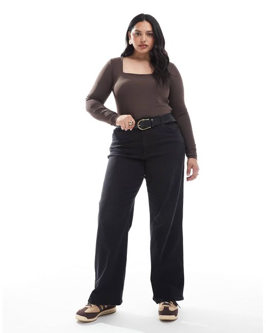 ONLY Blue – jeans mit hohem bund und weitem bein