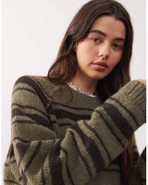 Weekday Brown Oversized Jumper