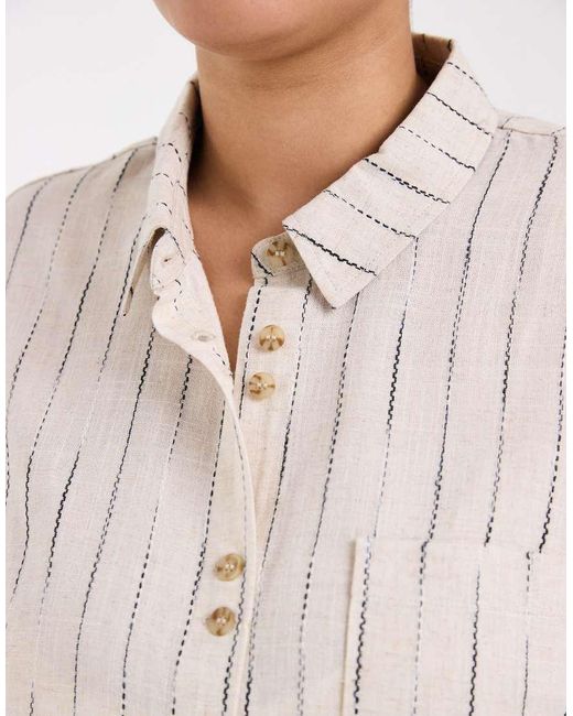 ASOS White Asos Design Curve Relaxed Shirt