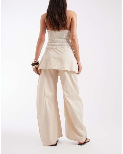 ASOS Natural Casual Utility Skirt Pants