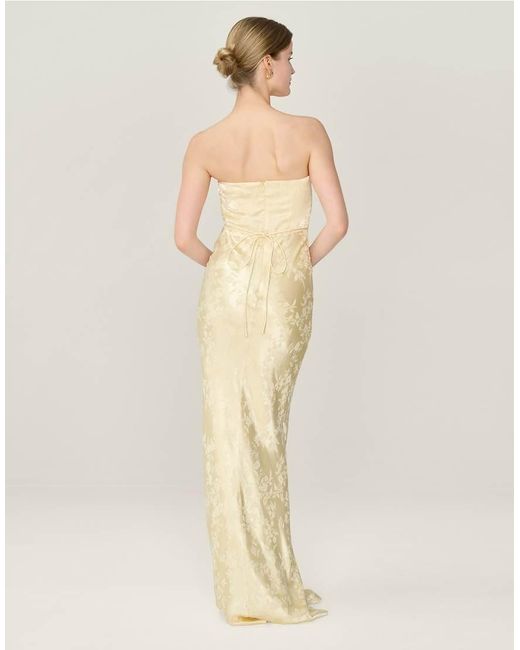 OMNES Natural Dresses Amdra Strapless Floral Maxi Dress
