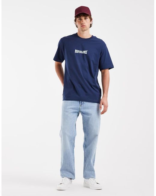 New Balance Blue Wavey T-shirt for men
