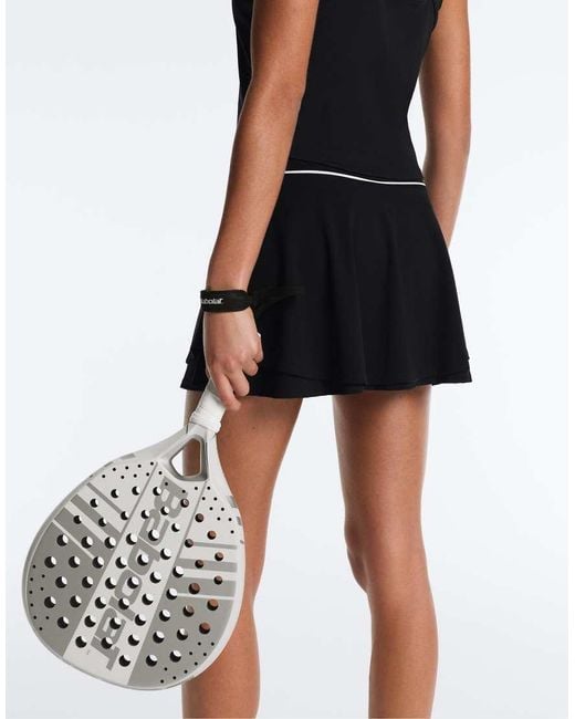 Oysho Black Comfortlux High-Rise Piping Mini Skirt