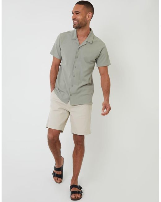 Threadbare Overhemd Met Korte Mouwen in het Green voor heren