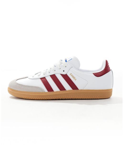 Samba og baskets blanc et bordeaux adidas Originals Lyst