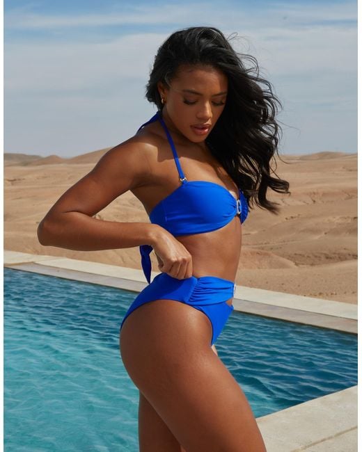 Moda Minx Blue X Savannah-shae Richards Amour High Waist Bikini Bottom