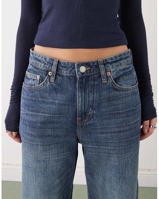 Weekday Blue Missy Low Waist Loose Fit Jeans