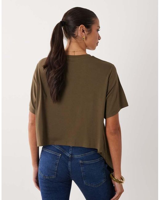 ASOS Green Oversized Drapey T-shirt With Hardware Detail