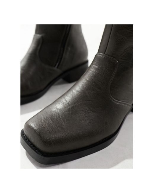Koi Footwear Black Koi The Cavalry Mens Heeled Cowboy Boots for men