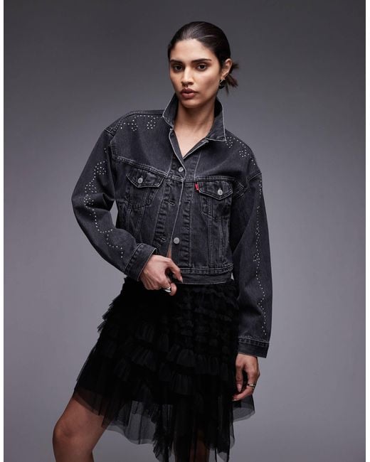 Levi's Blue – knapp geschnittene, jeansjacke