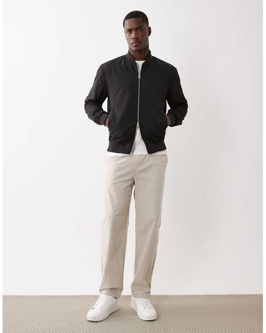 Only & Sons Black Bomber Jacket for men
