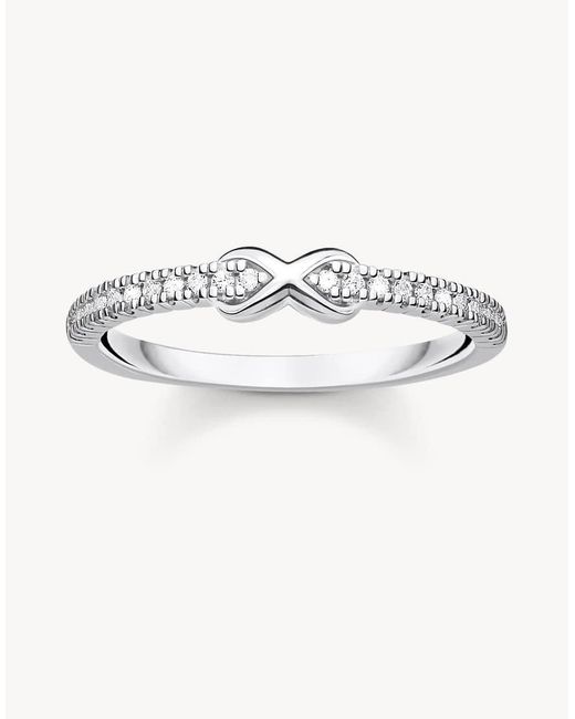 Thomas Sabo Brown Ring Infinity With White Stones