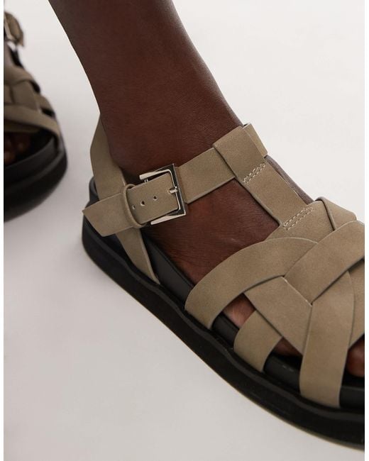 TOPSHOP Blue Jason Flat Sandals