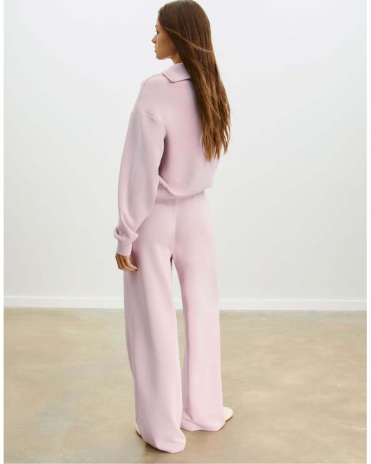 Pantalon palazzo doux - bubblegum Stradivarius en coloris Pink
