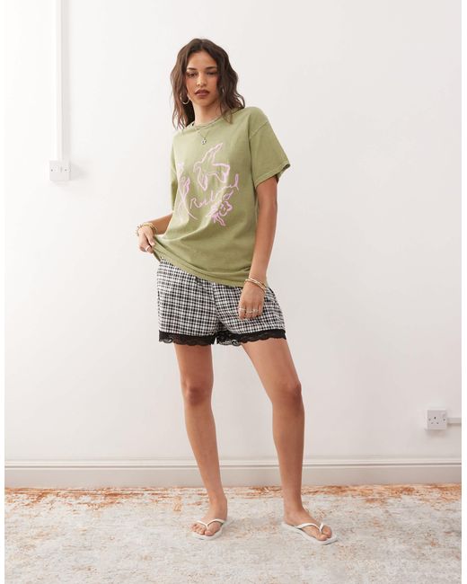 Reclaimed (vintage) Green – oversize-t-shirt aus baumwolle