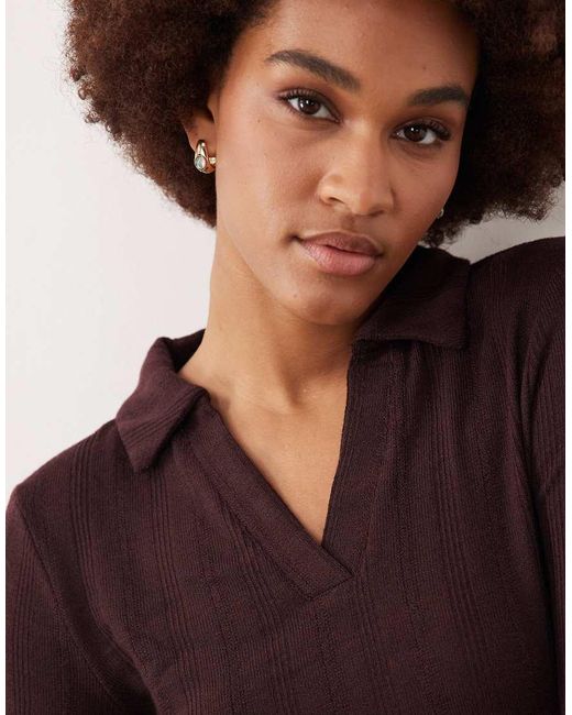 JDY Tall Purple Knitted Polo Maxi Dress