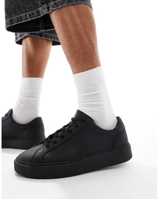 ASOS Black Lace-up Sneakers for men