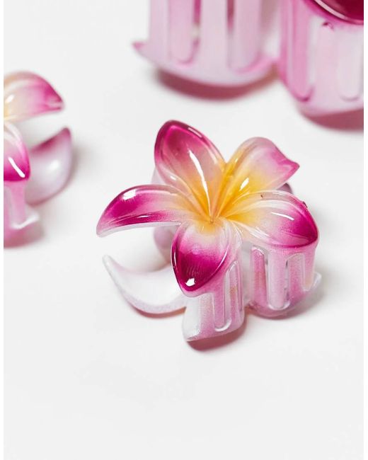 Stradivarius Set Van 3 Haarclips in het Pink