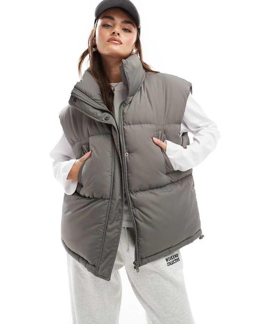 Brave Soul Gray Padded Gilet Vest