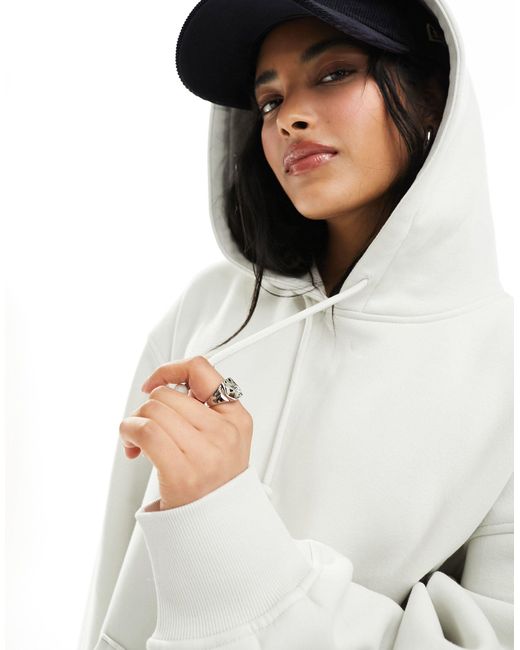 Weekday White Essence Relaxed Fit Hoodie