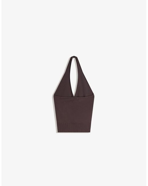 Bershka Blue Halter Neck Crossover Top